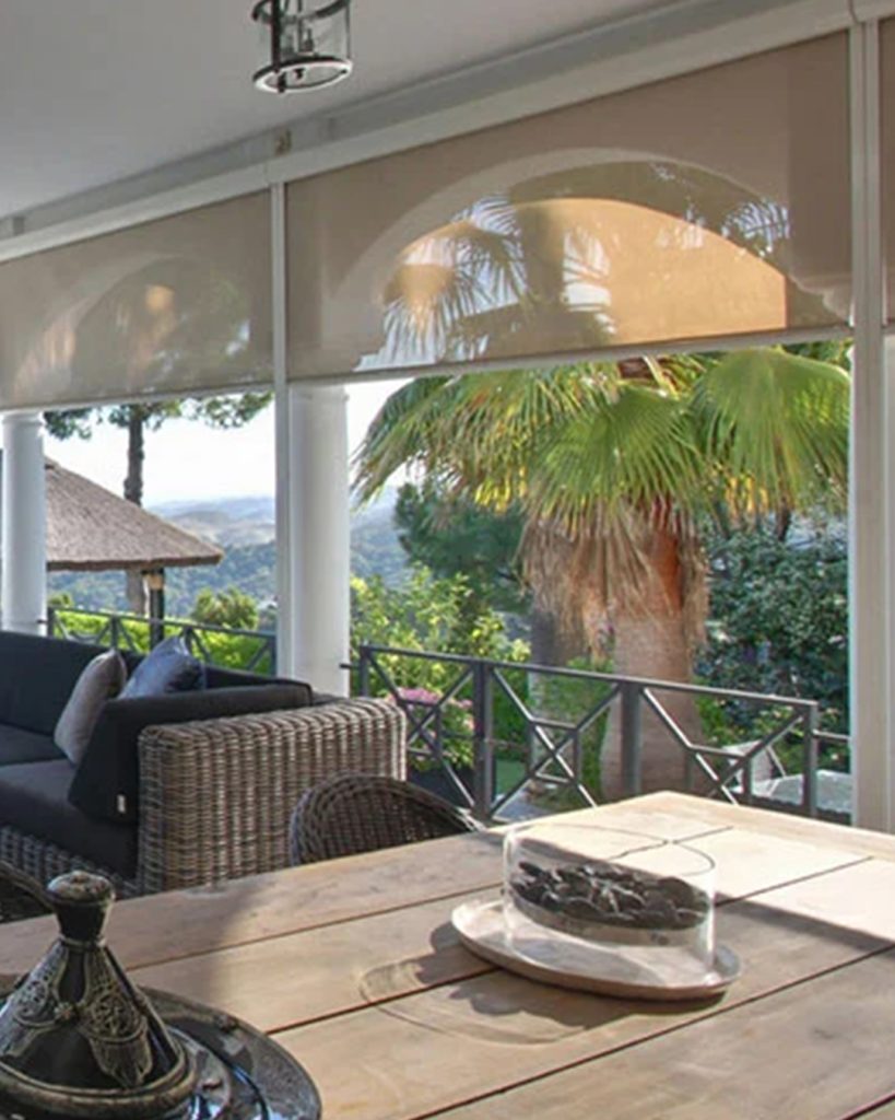 Contemporary solar shades that lower heat and glare to make your house seem cozy and welcoming.