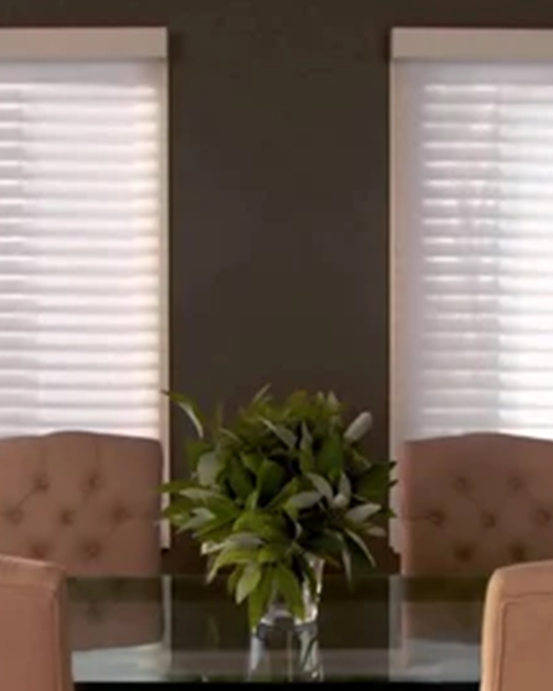 Smart motorized blinds that combine modern style and practicality provide smooth privacy and light control.